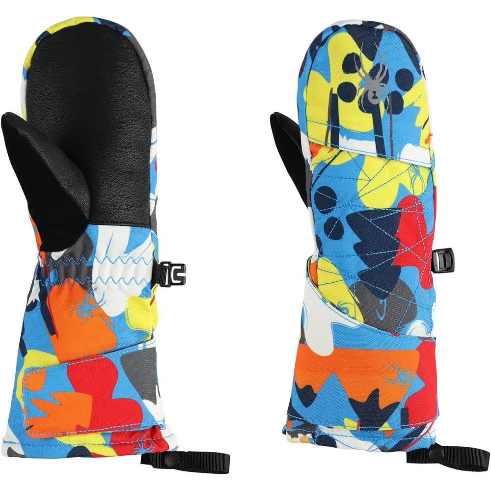imageSpyder Toddler Cubby Ski Mittens GlovesYeti Camo Aether Blue