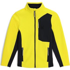 Spyder Boy’s Bandit Zip Fleece Ski Base Layer Jacket(Acid Yellow)