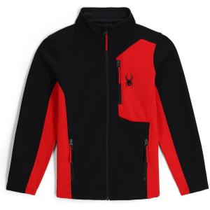 Spyder Boy’s Bandit Zip Fleece Ski Base Layer Jacket(Black)