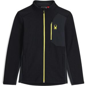 Spyder Men’s Bandit Hybrid Full Zip Mid Layer Jacket(Black 2)