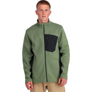 Spyder Men’s Bandit Hybrid Full Zip Mid Layer Jacket(Pine)