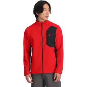 Spyder Men’s Bandit Hybrid Full Zip Mid Layer Jacket(Spyder Red)