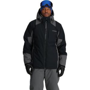 Spyder Men’s Contact Insulated Ski Snow Hooded Snow Jacket(Black)