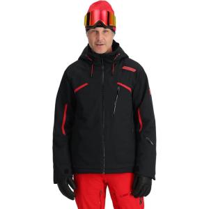 Spyder Men’s Leader Insulated Hooded Ski Snow Jacket(Black)