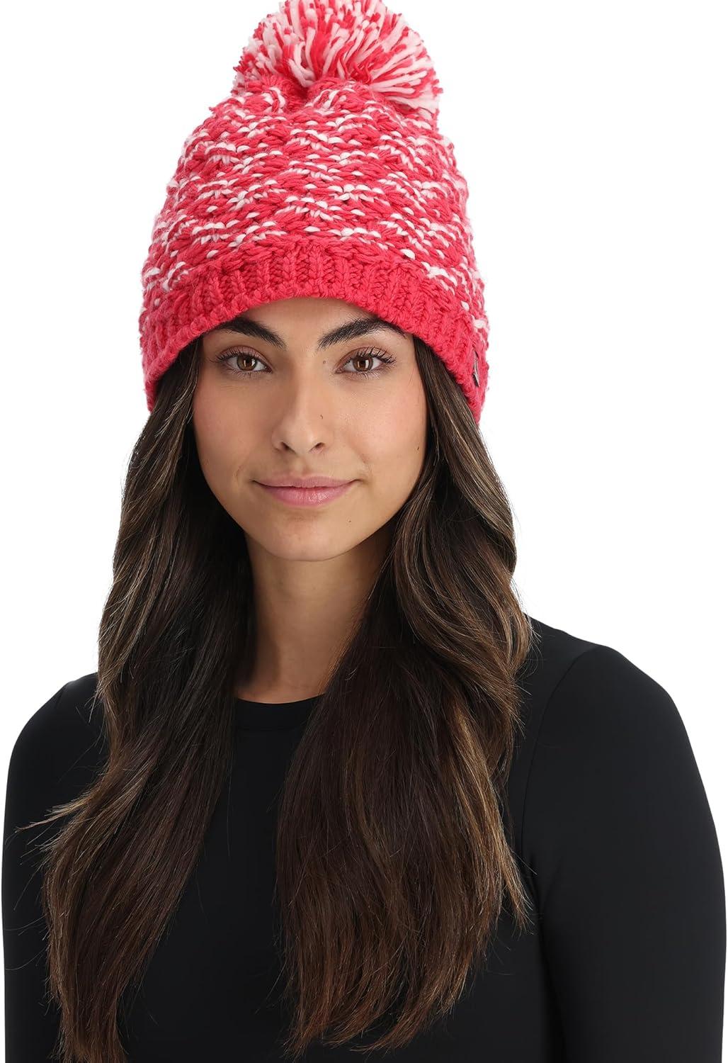 imageSpyder Womens Brrr Berry Lined Knit Pom Ski BeaniePrism Pink