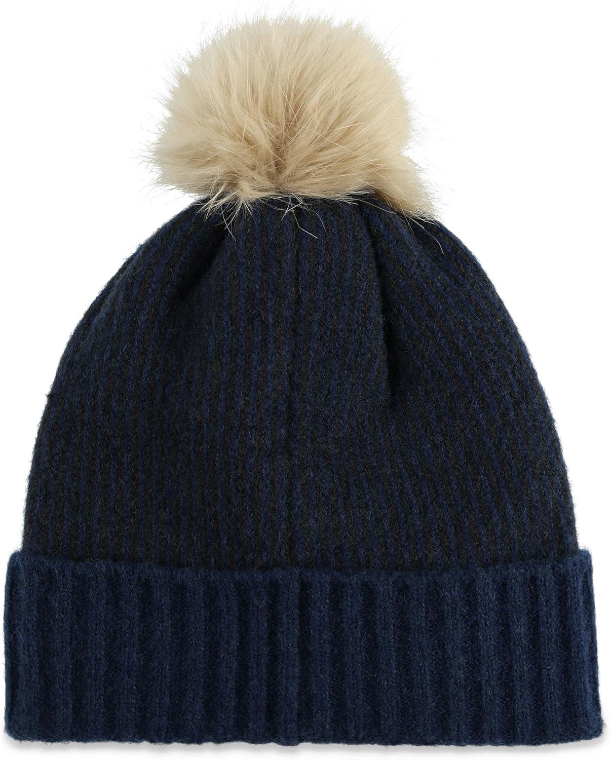 imageSpyder Womens Plait Pom Lined Ski BeanieTrue Navy