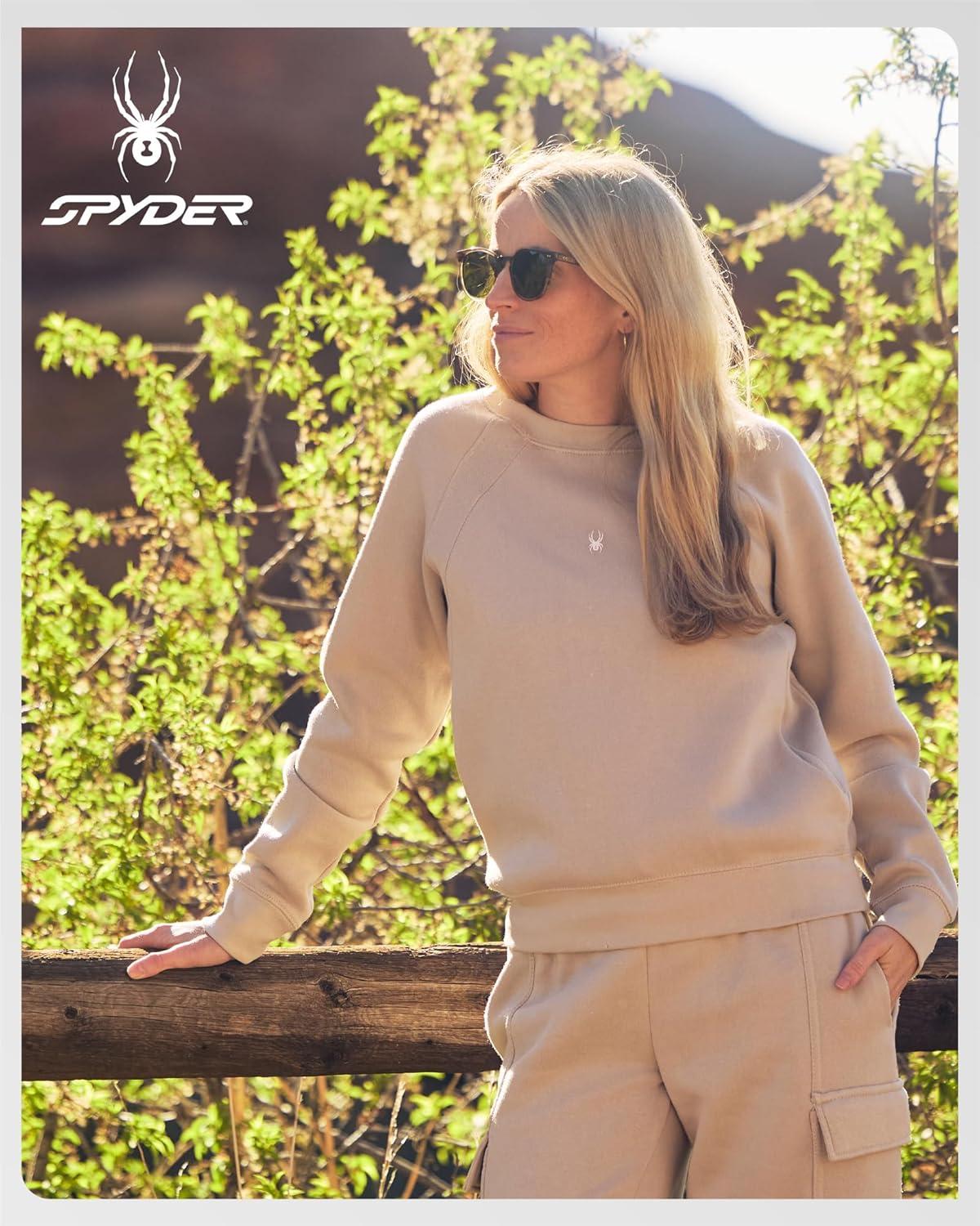 imageSpyder Womens Sweaters Cozy Super Soft Fleece Pullover Sweater for Women Lightweight Long Sleeve Tops with Raglan SleevesPearl