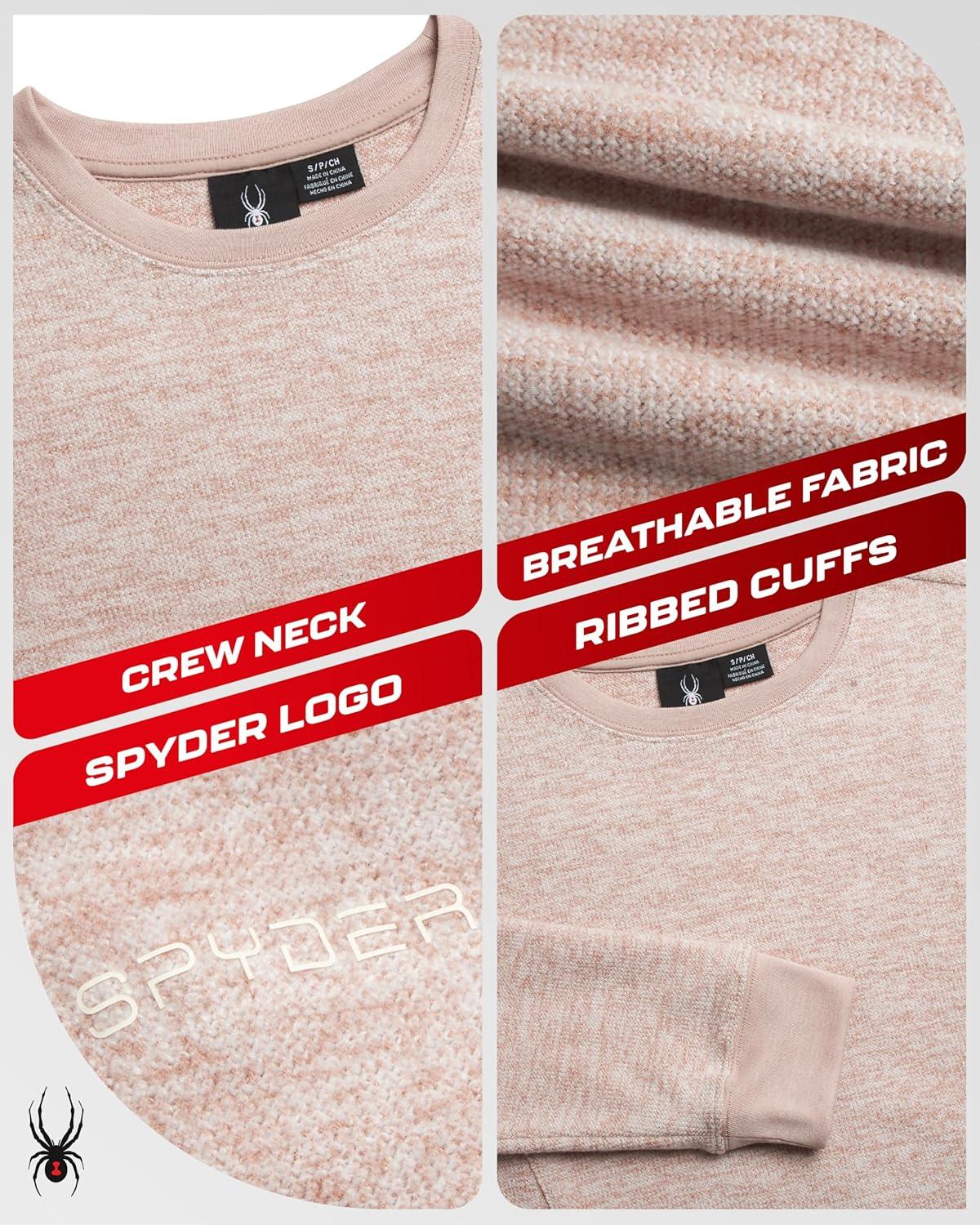 imageSpyder Womens Sweaters Super Soft Terry Fleece Crewneck Pullover Sweaters for Women Breathable Knitted Long Sleeve TopMushroom