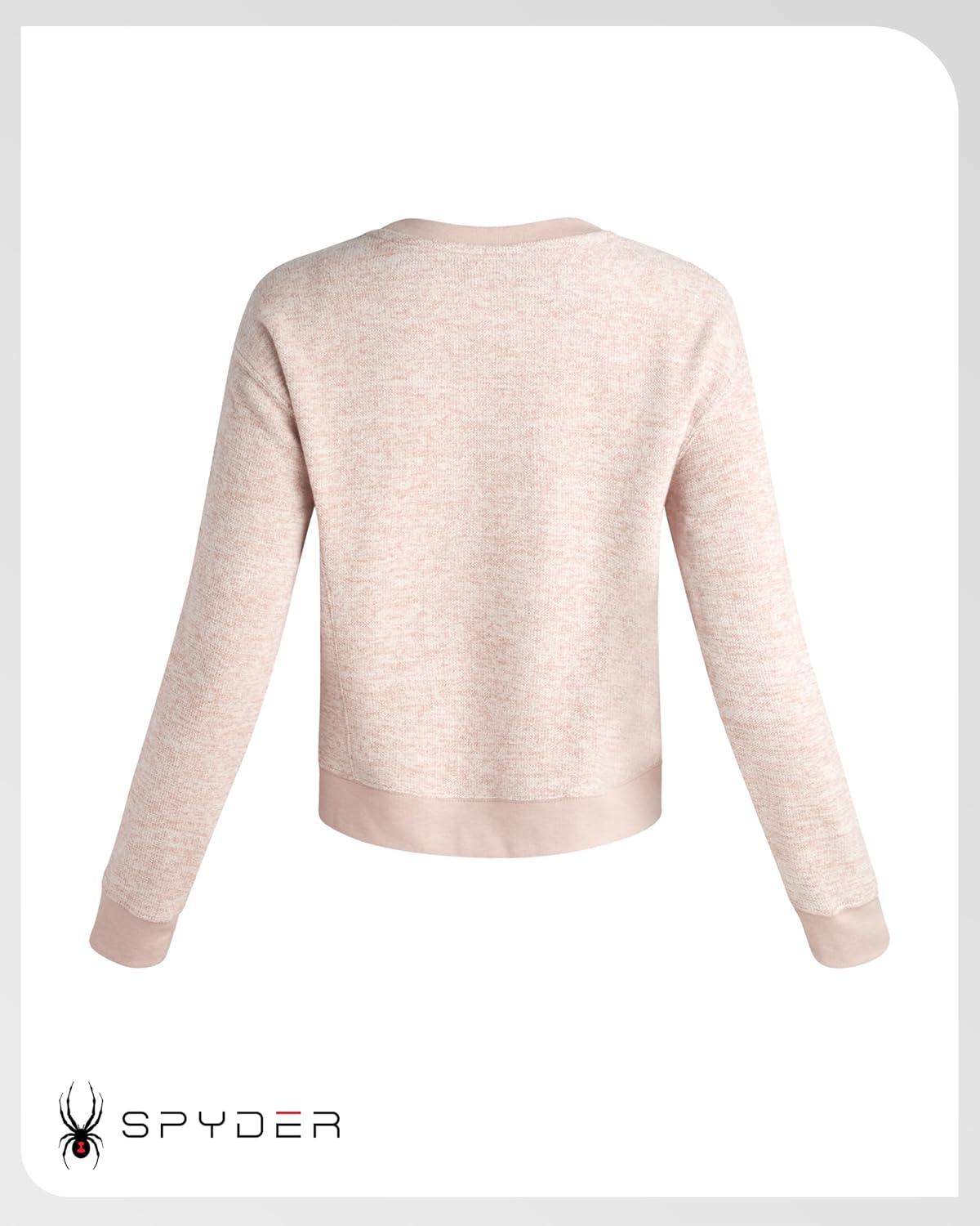 imageSpyder Womens Sweaters Super Soft Terry Fleece Crewneck Pullover Sweaters for Women Breathable Knitted Long Sleeve TopMushroom
