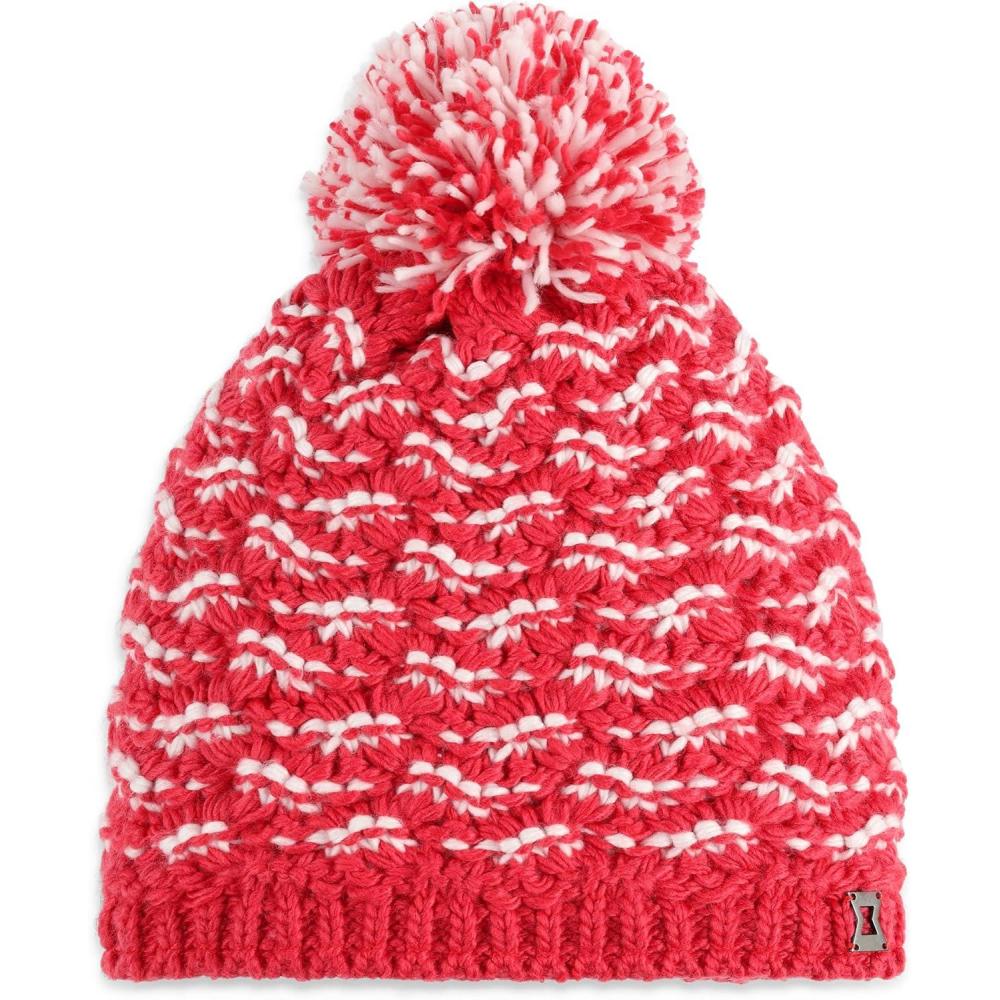 imageSpyder Womens Brrr Berry Lined Knit Pom Ski BeaniePrism Pink