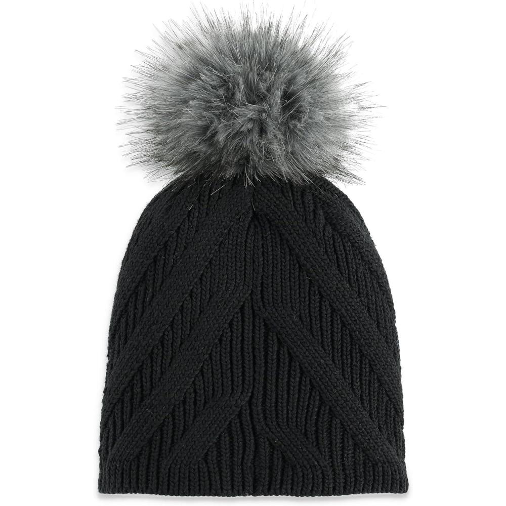 imageSpyder Womens Royal Pom Lined Ski BeanieBlack
