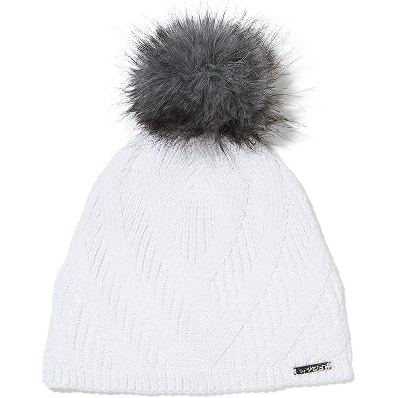 imageSpyder Womens Royal Pom Lined Ski BeanieWhite