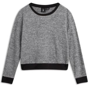 Spyder Womens Sweaters – Super Soft Terry Fleece Crewneck Pullover Sweaters for Women – Breathable Knitted Long Sleeve Top(Black)