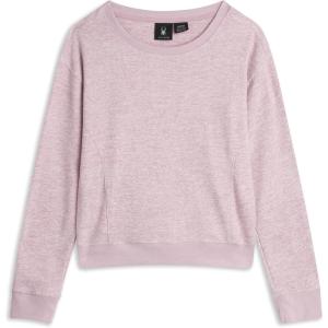 Spyder Womens Sweaters – Super Soft Terry Fleece Crewneck Pullover Sweaters for Women – Breathable Knitted Long Sleeve Top(Lilac)
