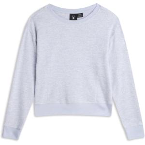 Spyder Womens Sweaters – Super Soft Terry Fleece Crewneck Pullover Sweaters for Women – Breathable Knitted Long Sleeve Top(Mist Blue)