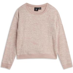 Spyder Womens Sweaters – Super Soft Terry Fleece Crewneck Pullover Sweaters for Women – Breathable Knitted Long Sleeve Top(Mushroom)