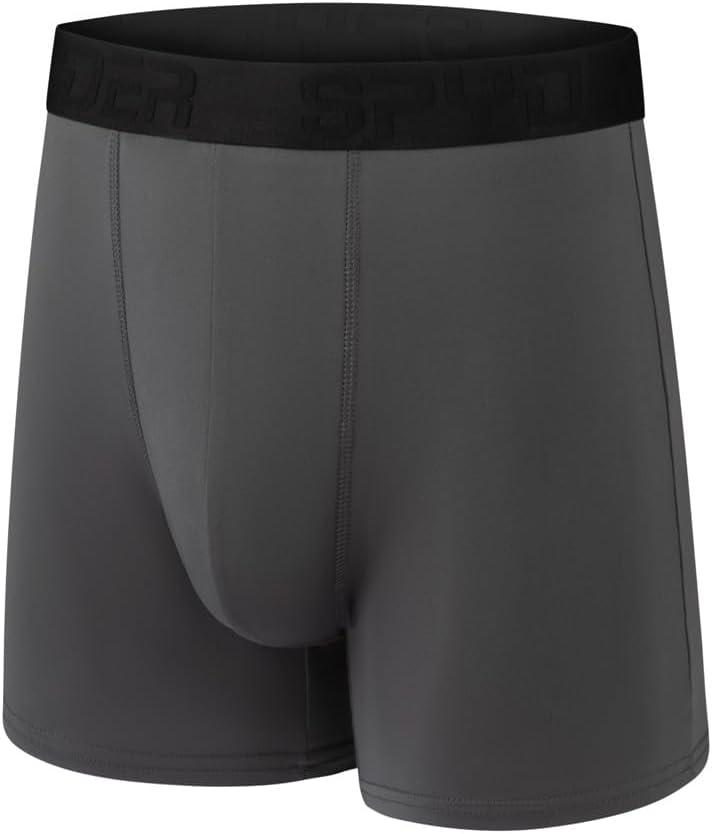 imageSpyder Mens Boxer Briefs 5 Pack Poly Spandex Performance Boxer Briefs UnderwearBlackGreyBlackHeatherGrey