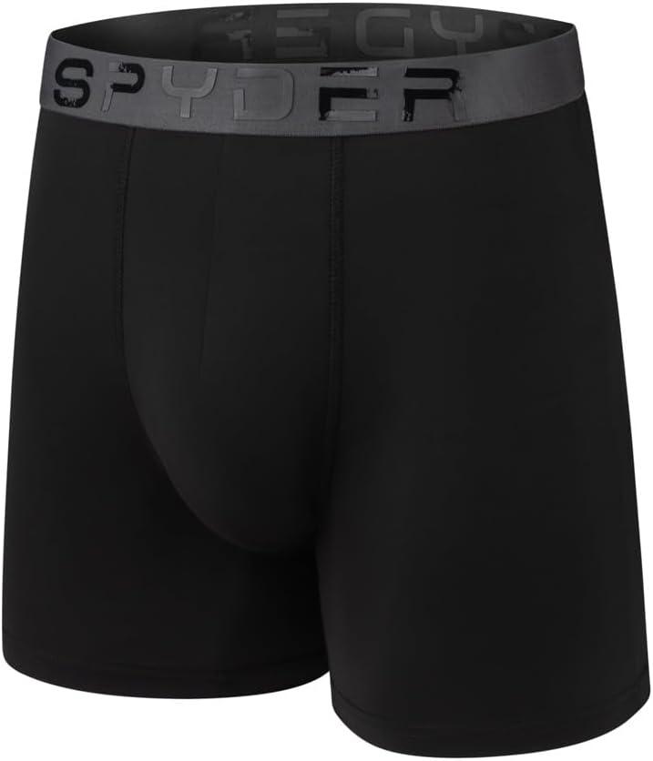 imageSpyder Mens Boxer Briefs 5 Pack Poly Spandex Performance Boxer Briefs UnderwearBlackGreyBlackHeatherGrey