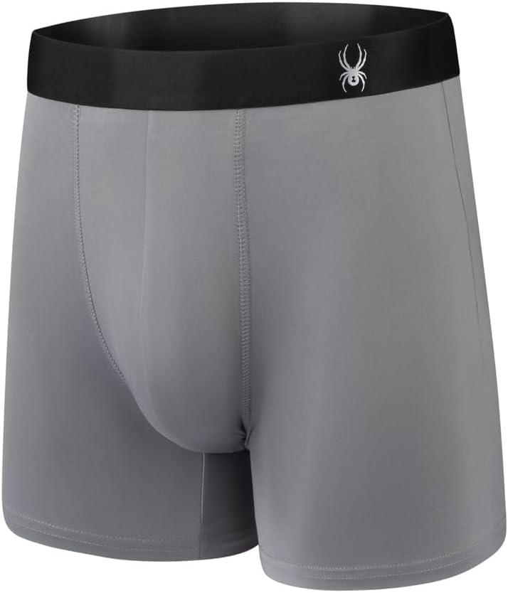 imageSpyder Mens Boxer Briefs 5 Pack Poly Spandex Performance Boxer Briefs UnderwearBlackGreyBlackHeatherGrey