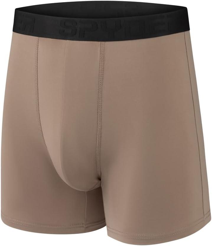 imageSpyder Mens Boxer Briefs 5 Pack Poly Spandex Performance Boxer Briefs UnderwearBlackSiennaGreyNavyLight Green