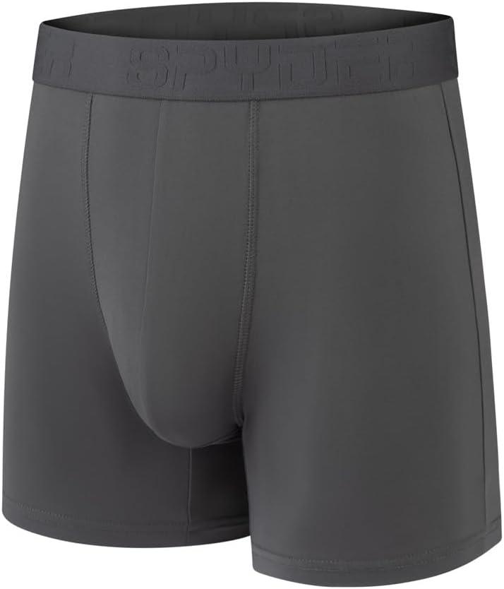 imageSpyder Mens Boxer Briefs 5 Pack Poly Spandex Performance Boxer Briefs UnderwearBrownGreyGreenNavyBlack