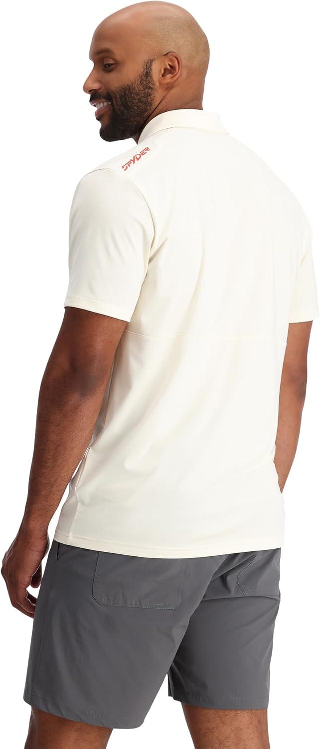 imageSpyder Mens Olson Short Sleeve Golf Polo ShirtGreige
