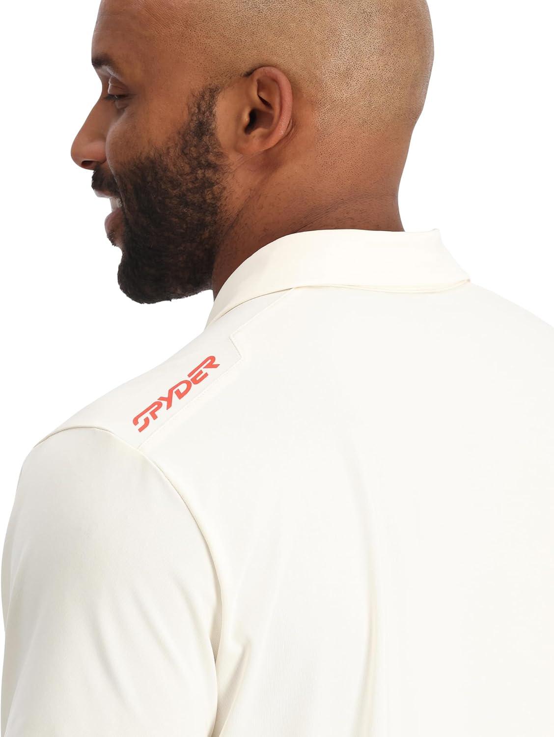 imageSpyder Mens Olson Short Sleeve Golf Polo ShirtGreige