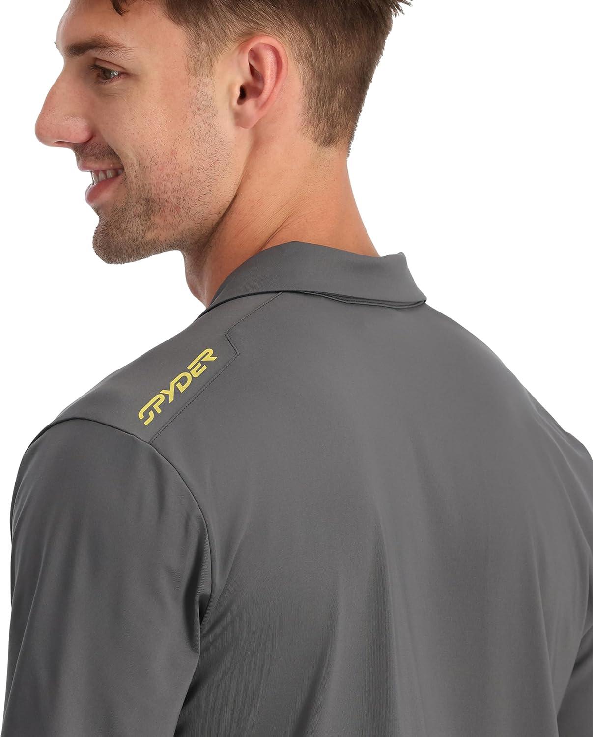 imageSpyder Mens Olson Short Sleeve Golf Polo ShirtPolar