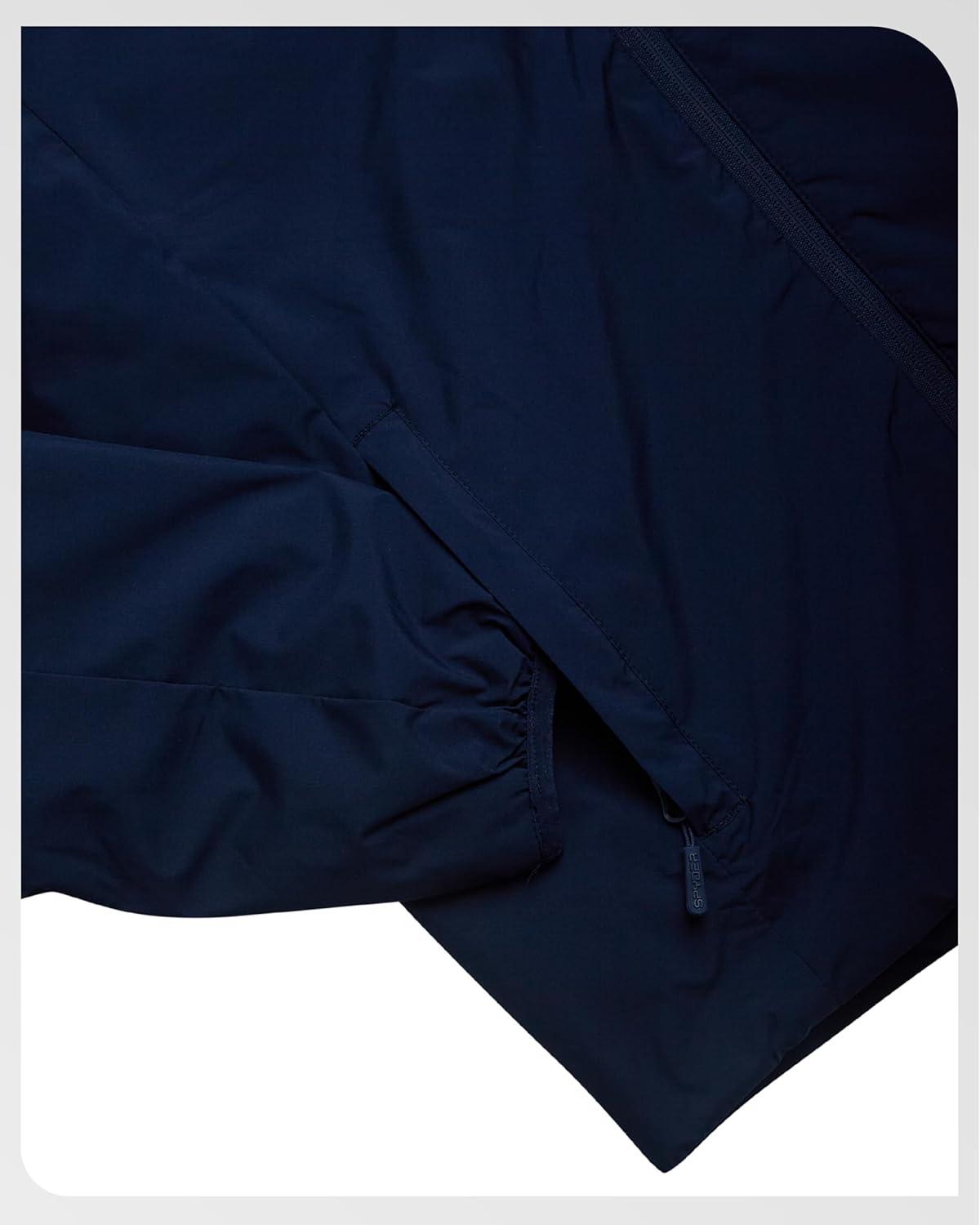 imageSpyder Mens Windbreaker Jacket Lightweight Insulated WaterResistant Active Zip Up Hooded Windbreaker Jackets for MenTrue Navy Blue
