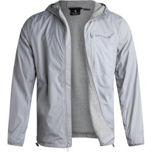 Spyder Mens Rain Jacket – Water Resistant Hooded Windbreaker Lightweight Rain Coats for Travel and Golf (Sizes: S-L)(Pewter)