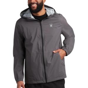 Spyder Mens Rain Jacket – Waterproof Lightweight Hooded Windbreaker, Outerwear Jacket for Golf, Hiking and Outdoor (S-XL)(Polar)