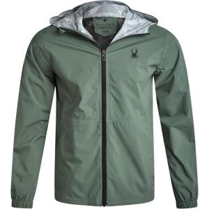 Spyder Mens Rain Jacket – Waterproof Lightweight Hooded Windbreaker, Outerwear Jacket for Golf, Hiking and Outdoor (S-XL)(Spruce Green)