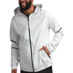 Spyder Mens Rain Jacket – Waterproof Lightweight Hooded Windbreaker, Outerwear Jacket for Golf, Hiking and Outdoor (S-XL)(White Reflective Taping)