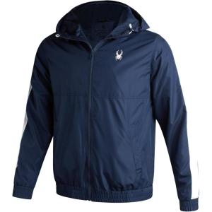 Spyder Mens Windbreaker Jacket – Lightweight Breathable Wind Water Resistant Zip Up Jacket with Hood for Running Golf Hiking(True Navy)