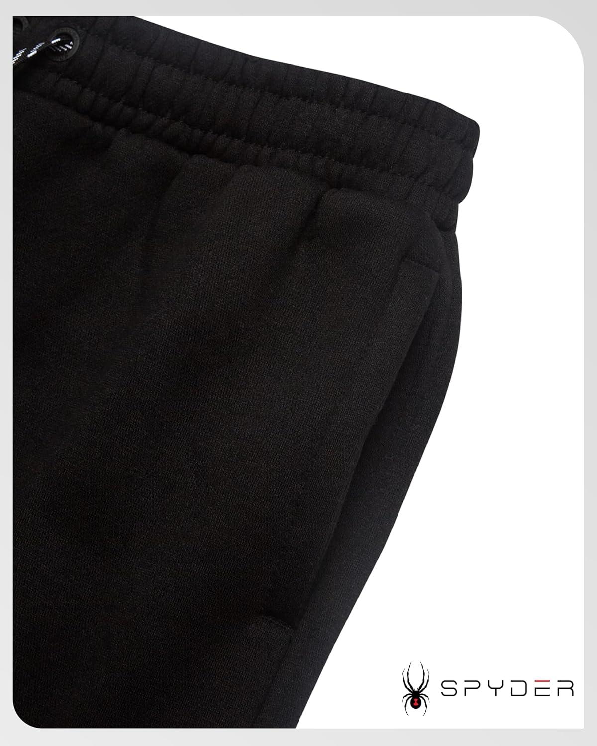 imageSpyder Mens Cargo Sweatpants Soft Stretch Fleece Mens Joggers with Pockets amp Elastic Waistband for Running Jogging WorkoutBlack Midnight