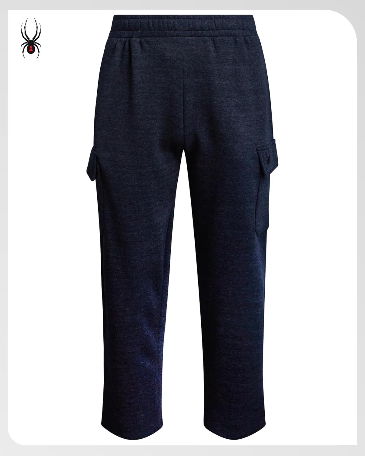 imageSpyder Mens Cargo Sweatpants Soft Stretch Fleece Mens Joggers with Pockets amp Elastic Waistband for Running Jogging WorkoutNavy Heather