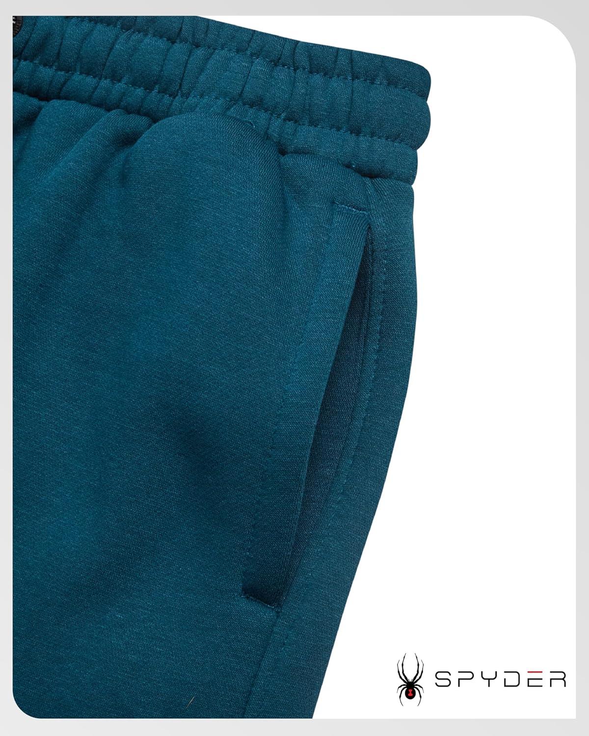 imageSpyder Mens Cargo Sweatpants Soft Stretch Fleece Mens Joggers with Pockets amp Elastic Waistband for Running Jogging WorkoutPetrol Blue