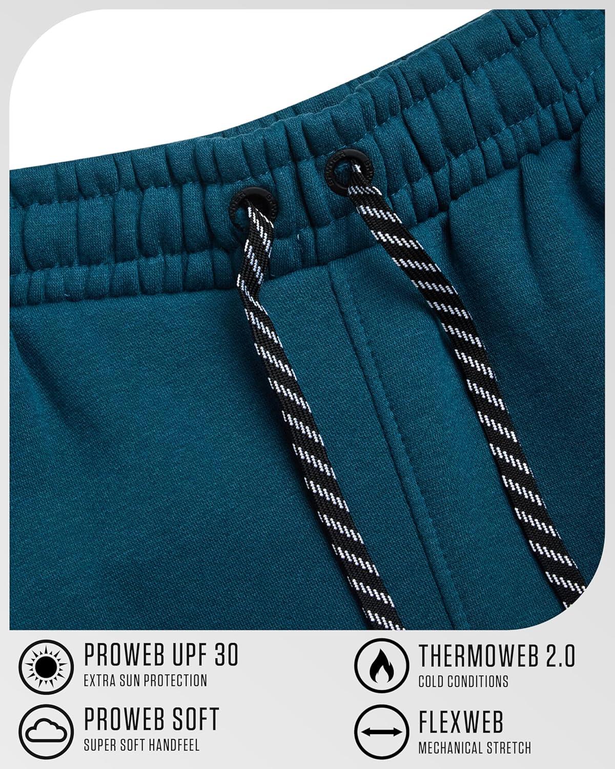 imageSpyder Mens Cargo Sweatpants Soft Stretch Fleece Mens Joggers with Pockets amp Elastic Waistband for Running Jogging WorkoutPetrol Blue