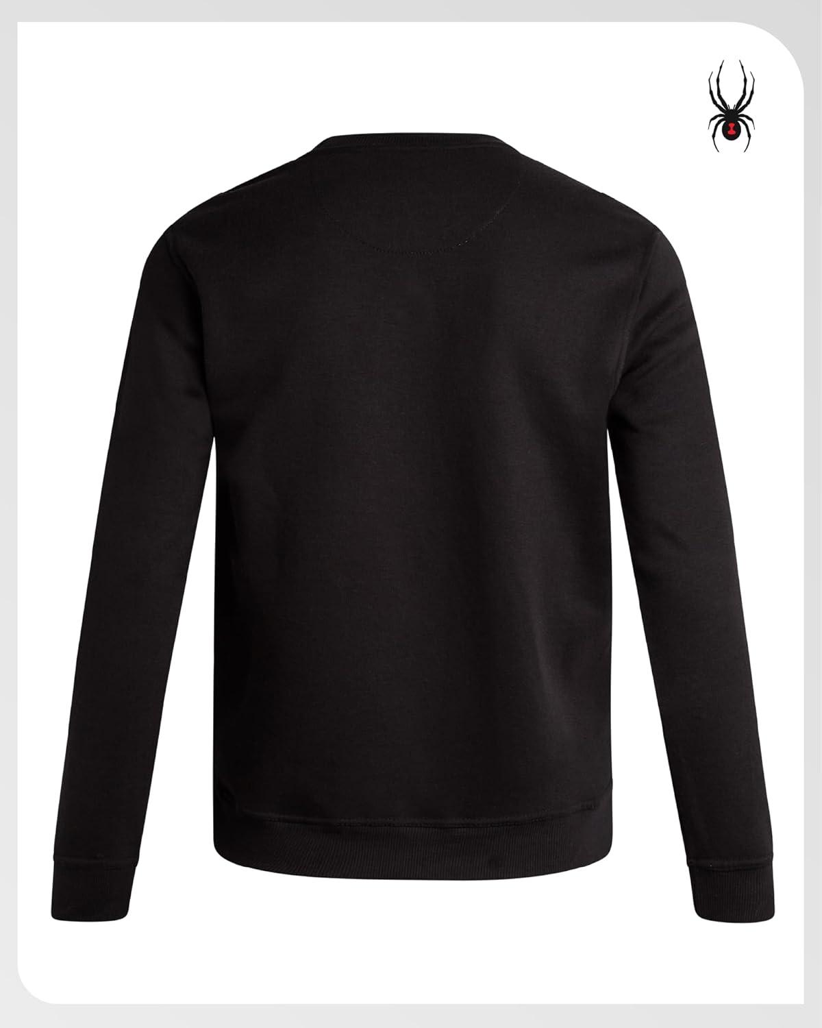 imageSpyder Mens Crewneck Sweatshirt Soft Performance Fleece Pullover Sweatshirts for Men Casual Gym Workout Mens SweatshirtBlack