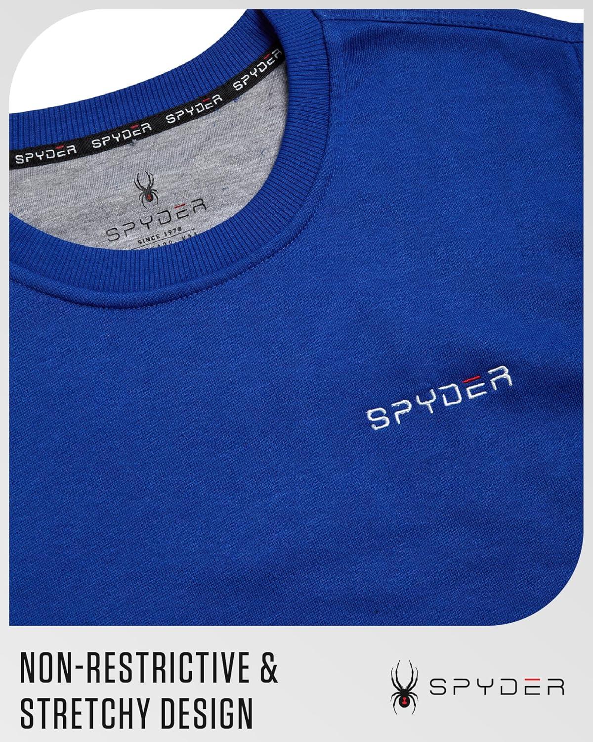 imageSpyder Mens Crewneck Sweatshirt Soft Performance Fleece Pullover Sweatshirts for Men Casual Gym Workout Mens SweatshirtElectric Blue