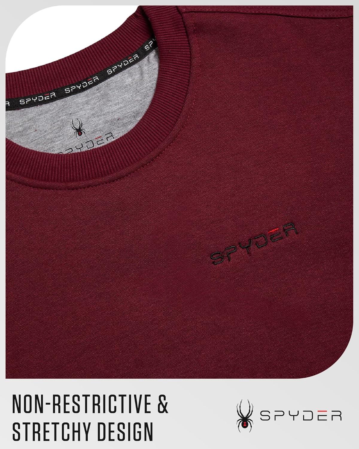 imageSpyder Mens Crewneck Sweatshirt Soft Performance Fleece Pullover Sweatshirts for Men Casual Gym Workout Mens SweatshirtMahogany