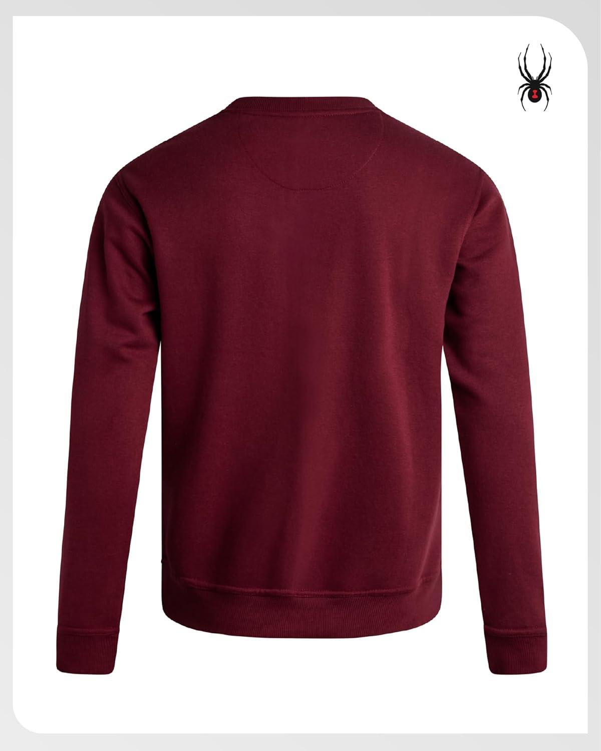 imageSpyder Mens Crewneck Sweatshirt Soft Performance Fleece Pullover Sweatshirts for Men Casual Gym Workout Mens SweatshirtMahogany