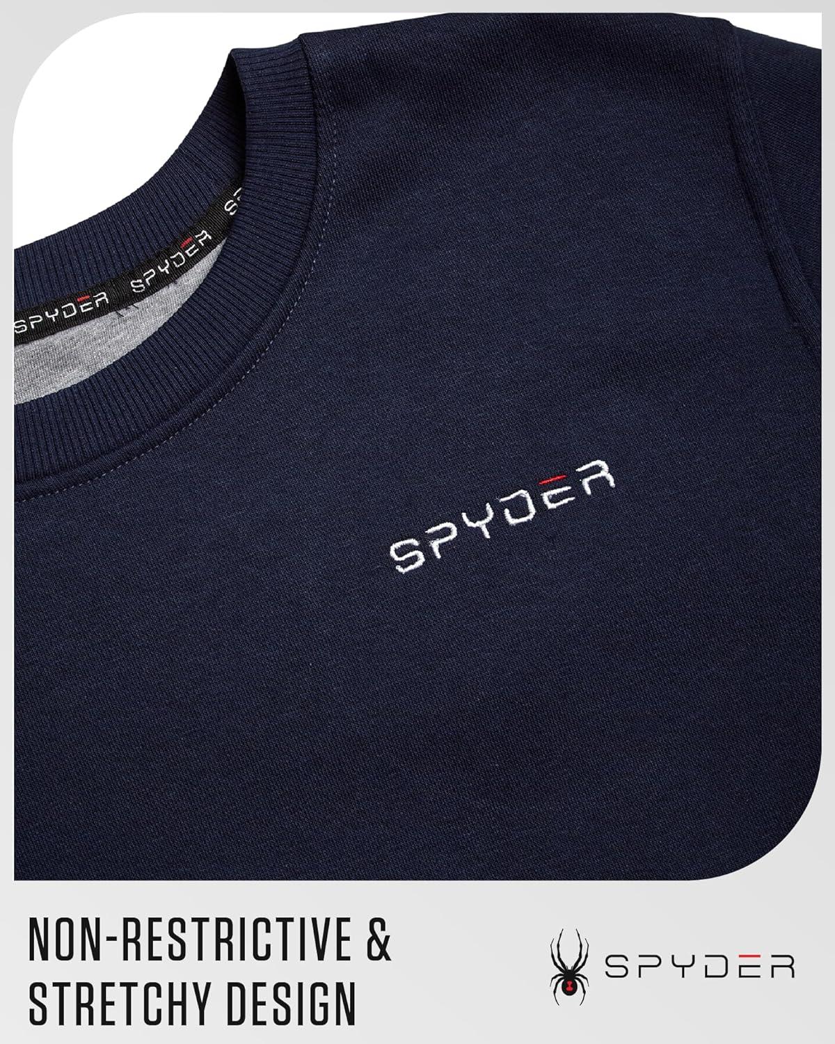 imageSpyder Mens Crewneck Sweatshirt Soft Performance Fleece Pullover Sweatshirts for Men Casual Gym Workout Mens SweatshirtNavy Heather