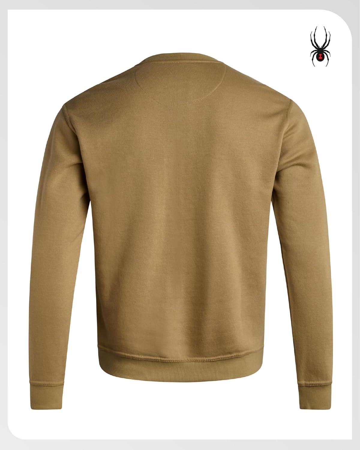 imageSpyder Mens Crewneck Sweatshirt Soft Performance Fleece Pullover Sweatshirts for Men Casual Gym Workout Mens SweatshirtSand
