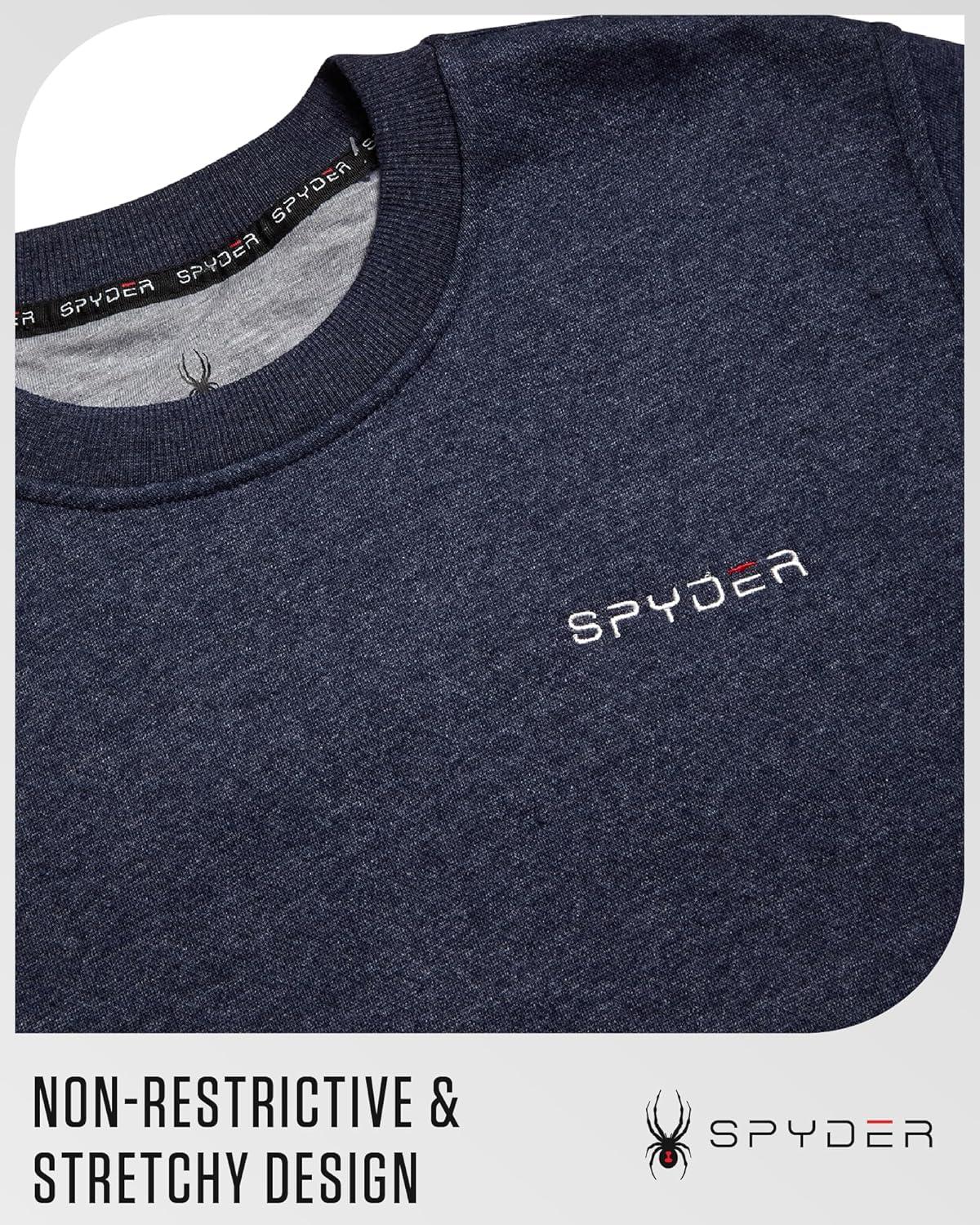 imageSpyder Mens Crewneck Sweatshirt Soft Performance Fleece Pullover Sweatshirts for Men Casual Gym Workout Mens SweatshirtTrue Navy