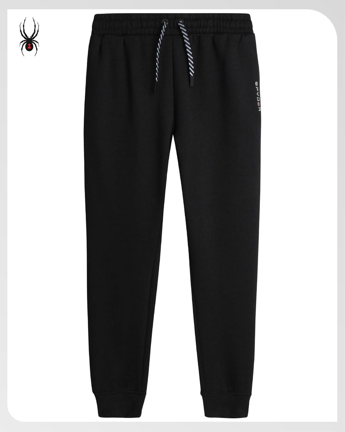 imageSpyder Mens Sweatpants Athletic Performance Fleece Joggers Sweatpants for Men for Gym Workout and Running Sizes SXXLBlack