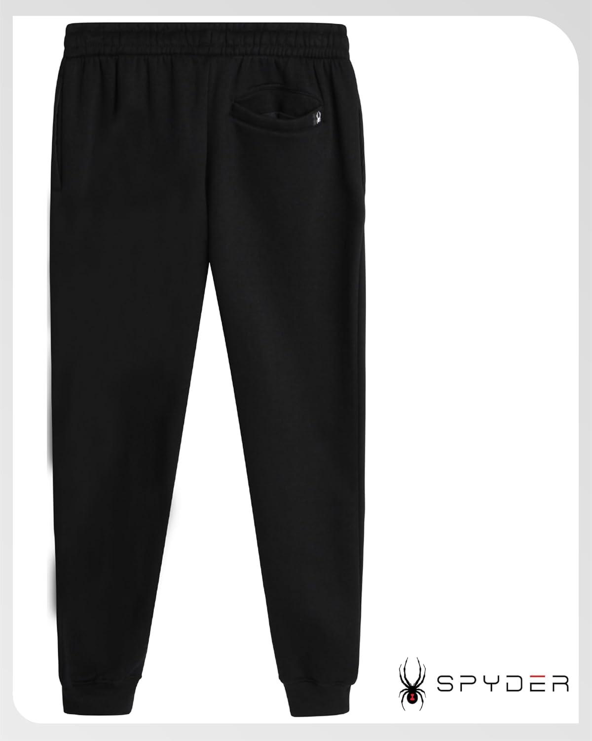 imageSpyder Mens Sweatpants Athletic Performance Fleece Joggers Sweatpants for Men for Gym Workout and Running Sizes SXXLBlack