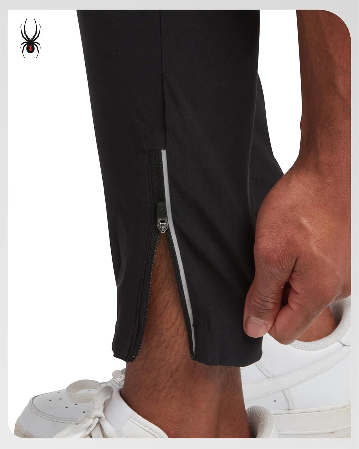 imageSpyder Mens Work Pants Lightweight Stretch Athletic Joggers for Men Moisture Wicking Pants for Work or Casual Golf WearBlack