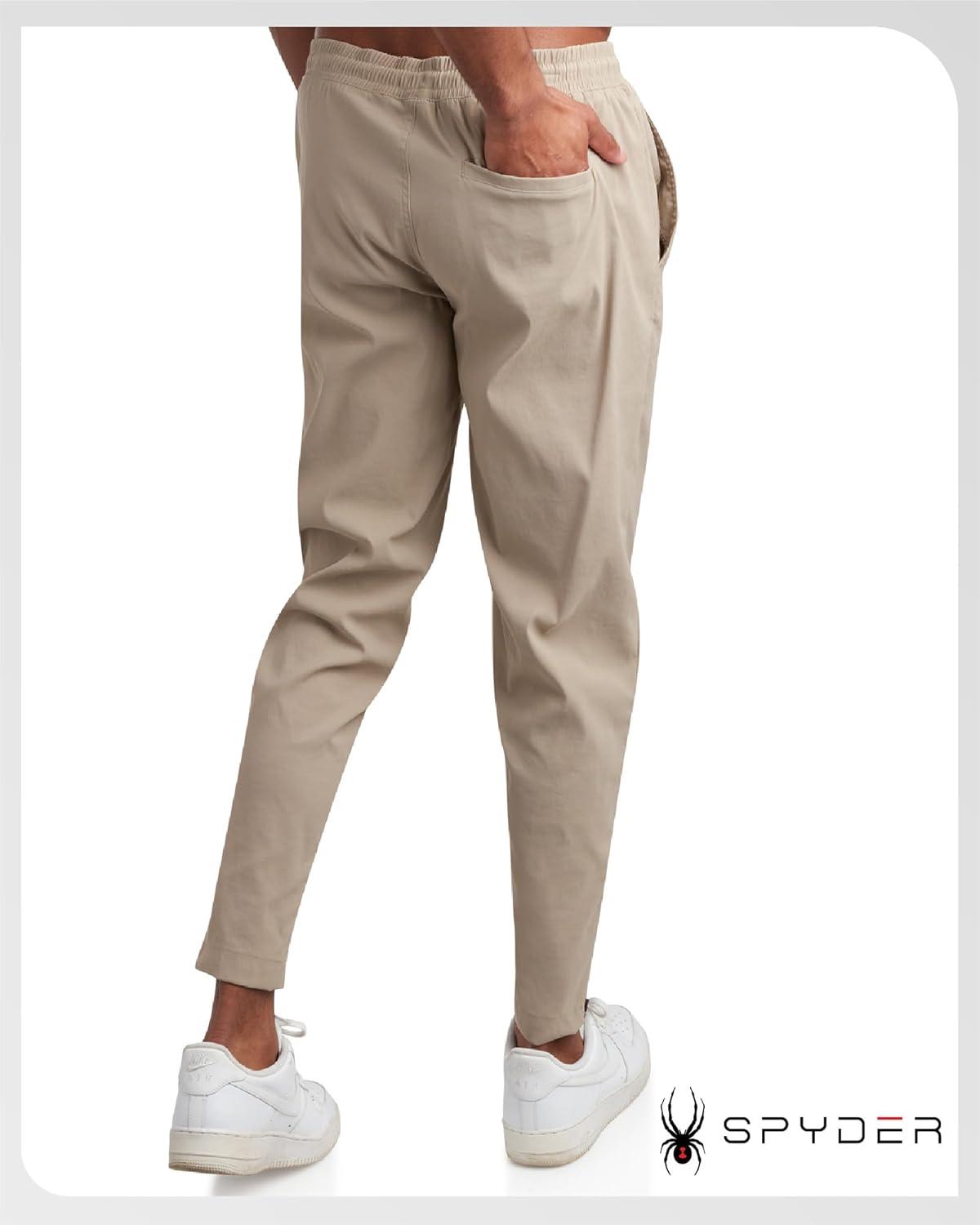 imageSpyder Mens Work Pants Lightweight Stretch Athletic Joggers for Men Moisture Wicking Pants for Work or Casual Golf WearGravel