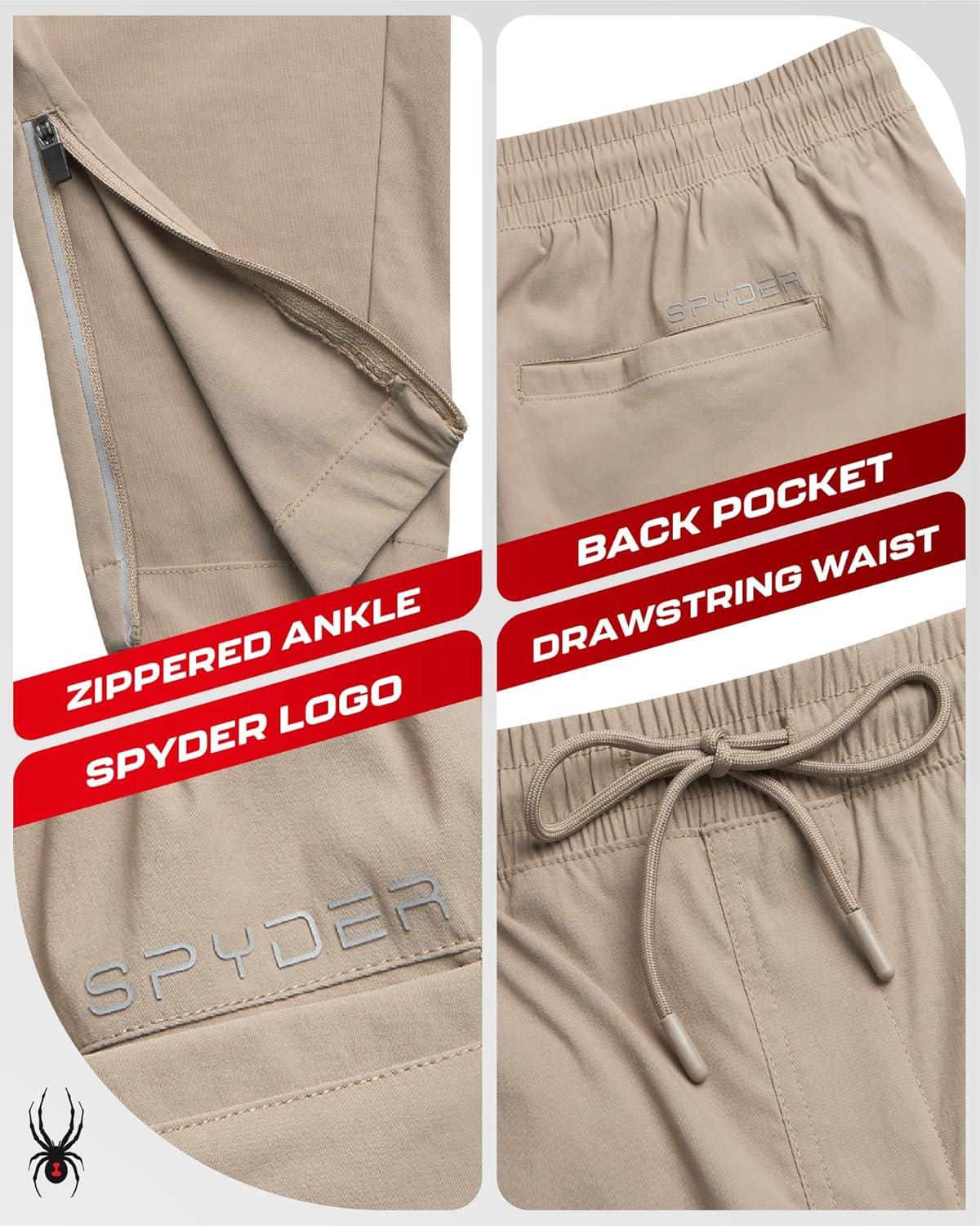imageSpyder Mens Work Pants Lightweight Stretch Athletic Joggers for Men Moisture Wicking Pants for Work or Casual Golf WearGravel